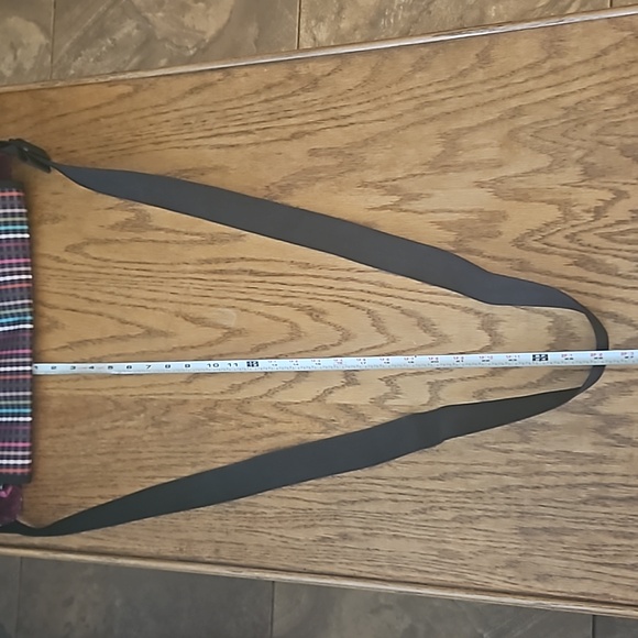 Roxy Multicolored Striped Checked Messenger Bag - Picture 12 of 12